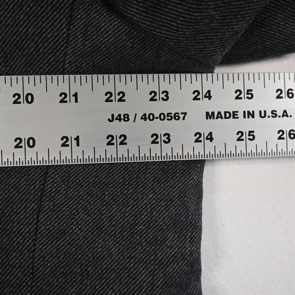 Stafford 46R‎ Gray Merino Wool Classic Mens Blazer Suit Jacket Sport Coat